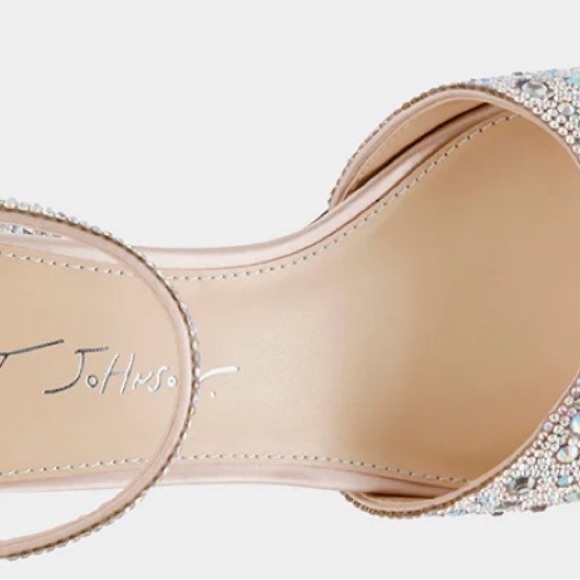 Betsey Johnson Crystal Embellished Heels in Cream - Picture 4 of 9